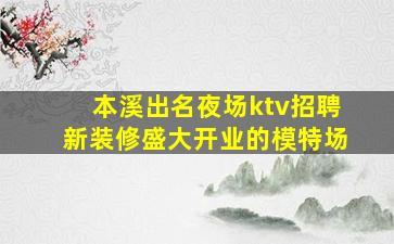 本溪出名夜场ktv招聘新装修盛大开业的模特场